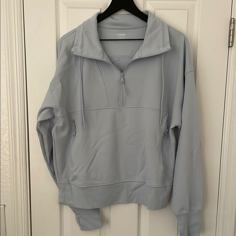 Light Blue Quarter-Zip Pullover